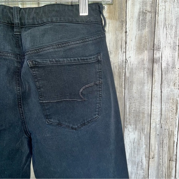 American Eagle Super Stretch X4 High Rise Jegging Black Long - Picture 4 of 7